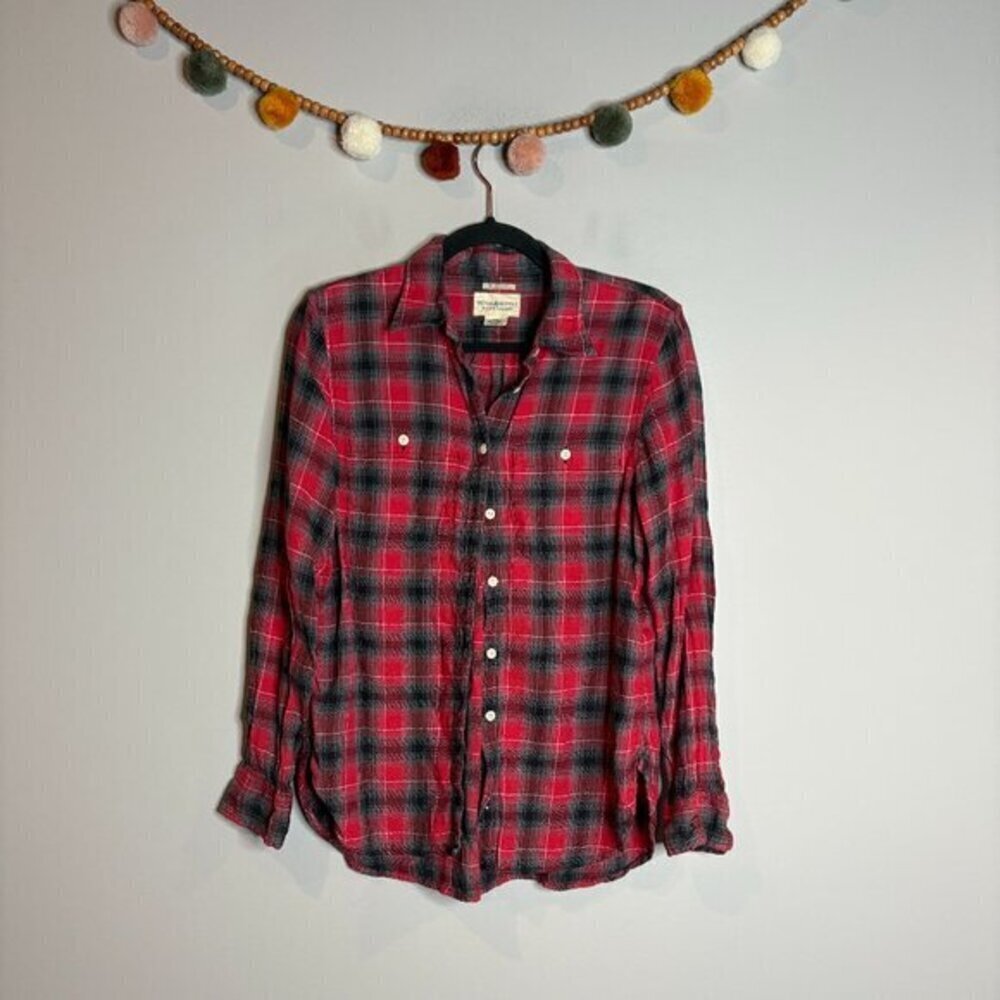 Denim & Supply Ralph Lauren plaid linen blend Utility button down shirt